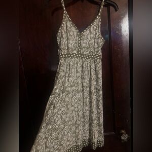 Faded Glory women’s cotton green & white cami dress